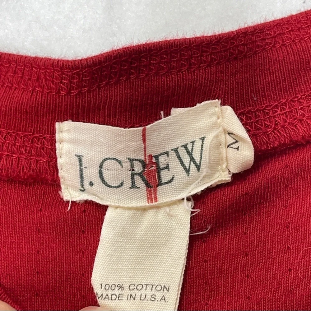 J Crew Oarsman Tag Vintage 1980 Red Union Suit 100% Cotton Made In USA Medium .